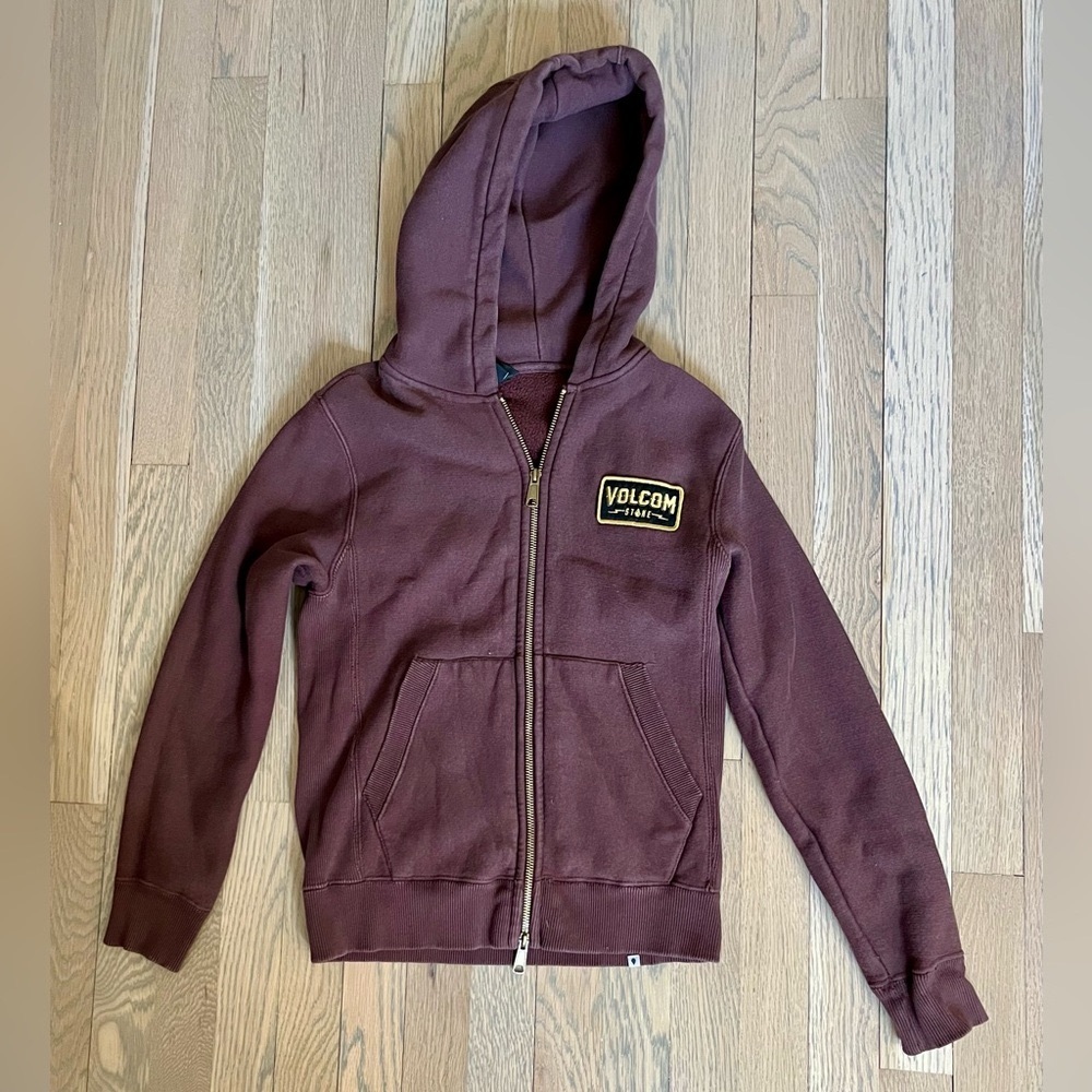 VOLCOM KIDS Boys Shop Zip-Front Hoodie. Size Small (8).